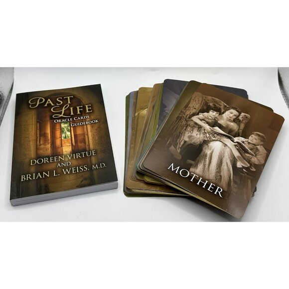 Past Life Oracle Cards Doreen Virtue Brian Weiss Guidebook & 44 Card Deck Tarot - Picture 3 of 3